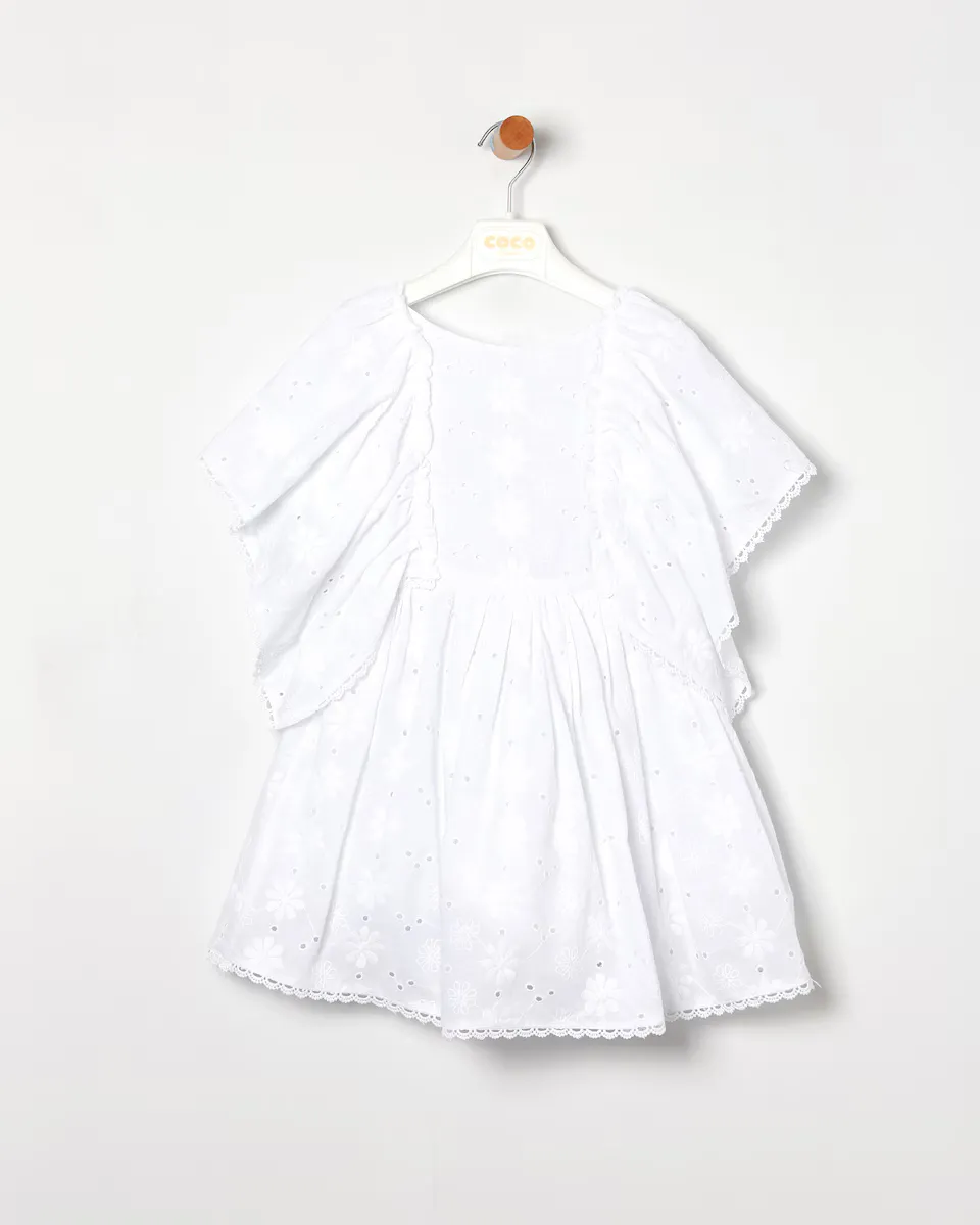 Вышитое хлопковое платье для девочки Coco Acqua, белый
Вышитое хлопковое платье для девочки Coco Acqua, белый