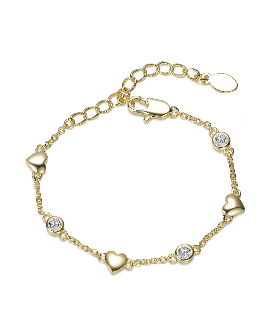 Браслет с подвеской в виде сердца, покрытой 14-каратным золотом и инкрустированной кубическим цирконием Rachel Glauber, Gold
Браслет с подвеской в виде сердца, покрытой 14-каратным золотом и инкрустированной кубическим цирконием Rachel Glauber, Gold