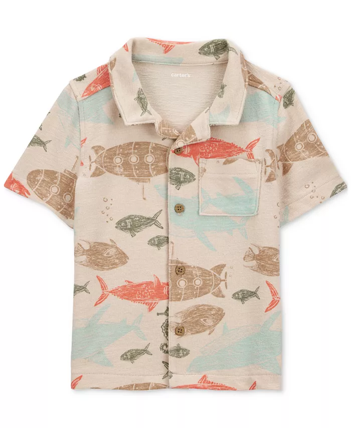 Рубашка на пуговицах для мальчиков с морским принтом Carter's, коричневый/бежевый
Рубашка на пуговицах для мальчиков с морским принтом Carter's, коричневый/бежевый