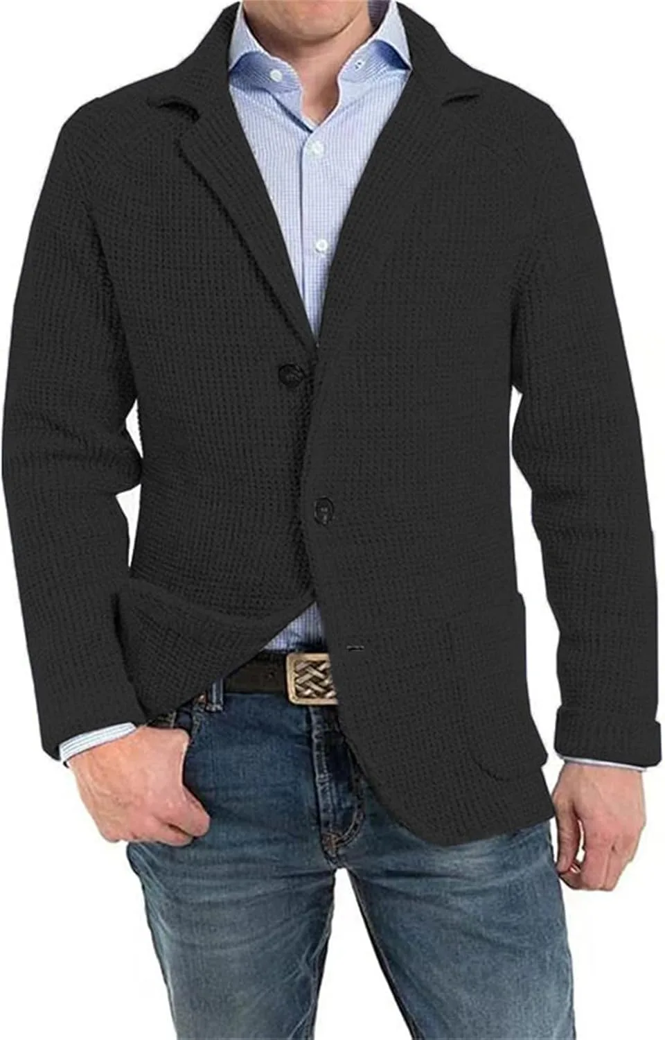 Мужской кардиган Wankang с воротником-шалью, кабельной вязкой и карманами
Мужской кардиган Wankang с воротником-шалью, кабельной вязкой и карманами