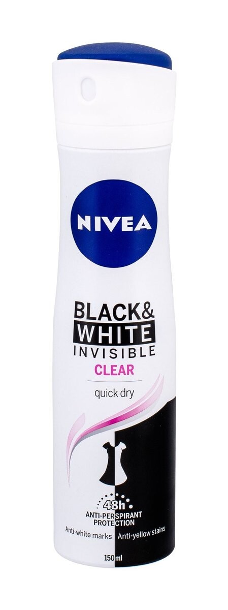 Nivea, Black&white Invisible Clear, антиперспирант, 150 мл
Nivea, Black&white Invisible Clear, антиперспирант, 150 мл