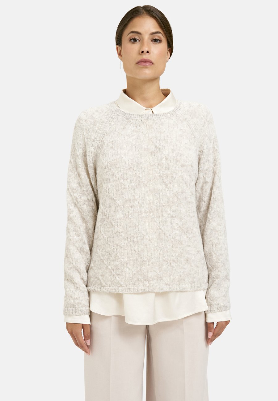 Джемпер MILANO ITALY MIT RAGLANÄRMEL UND MUSTER, Cream/Sand
Джемпер MILANO ITALY MIT RAGLANÄRMEL UND MUSTER, Cream/Sand