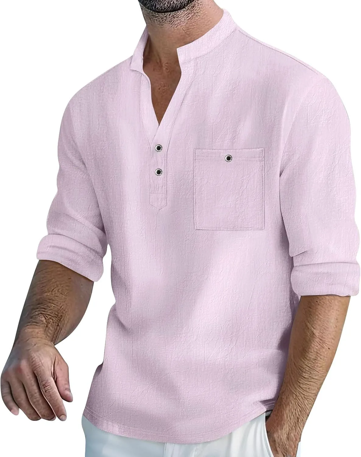 Мужская футболка с V-образным вырезом, длинный рукав, карман
Мужская футболка с V-образным вырезом, длинный рукав, карман