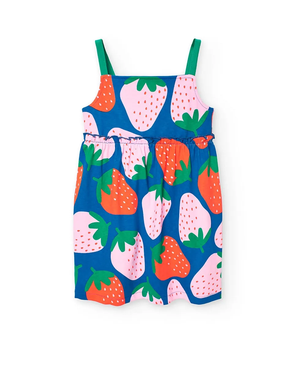 Платье для девочки без бретелек с крупным фруктовым принтом Boboli, синий
Платье для девочки без бретелек с крупным фруктовым принтом Boboli, синий