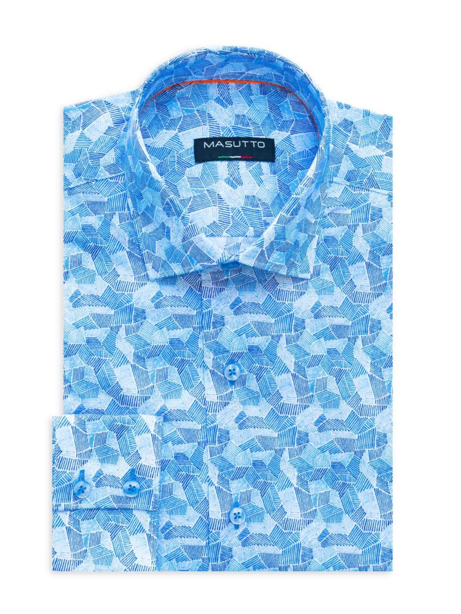 Рубашка классического кроя с принтом Masutto, синий
Рубашка классического кроя с принтом Masutto, синий
