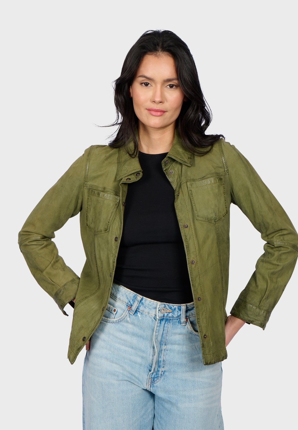 Блузка на пуговицах SYDNEY Oakwood, хаки 
Блузка на пуговицах SYDNEY Oakwood, хаки