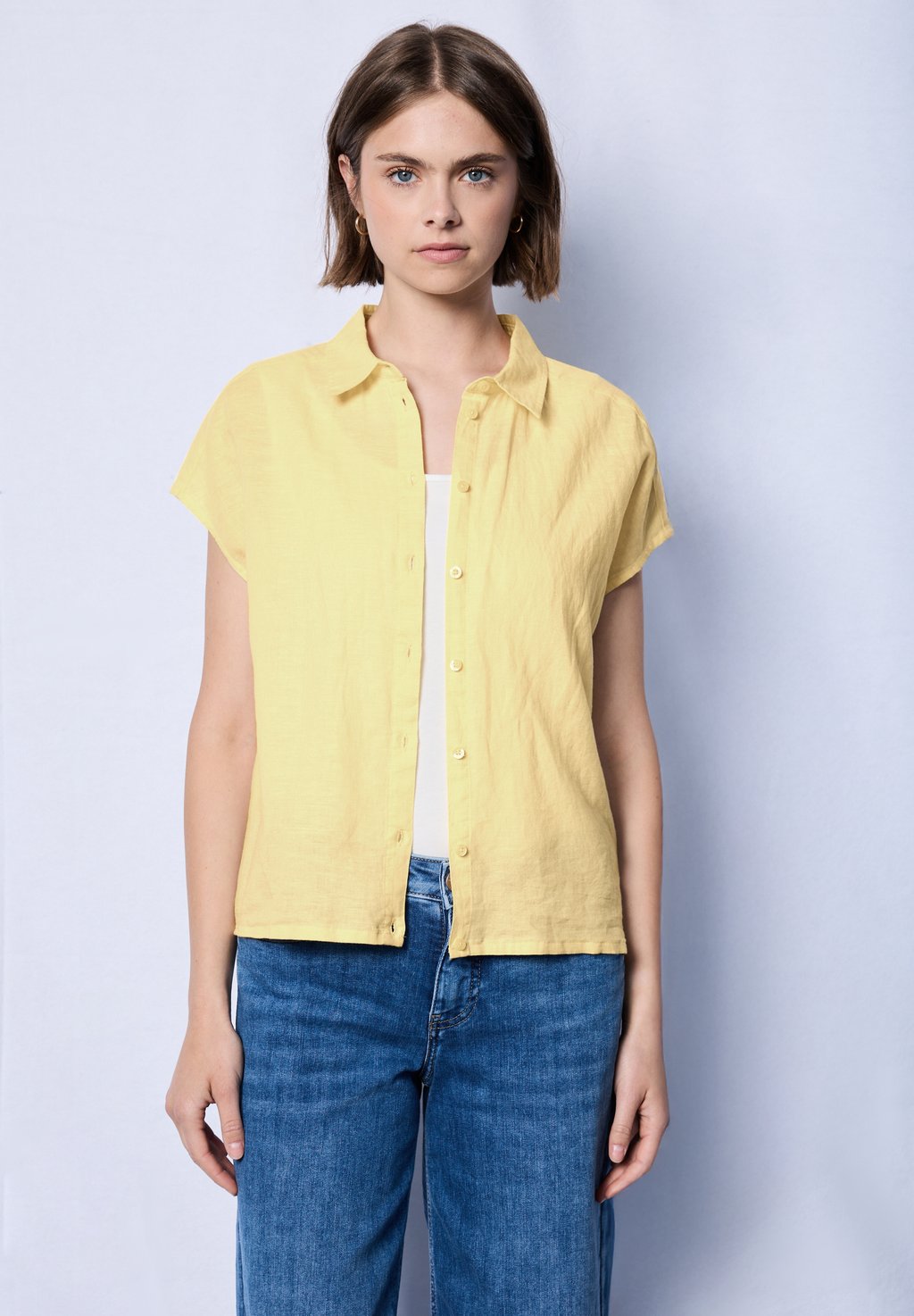 Блузка на пуговицах Street One Studio, желтый 
Блузка на пуговицах Street One Studio, желтый