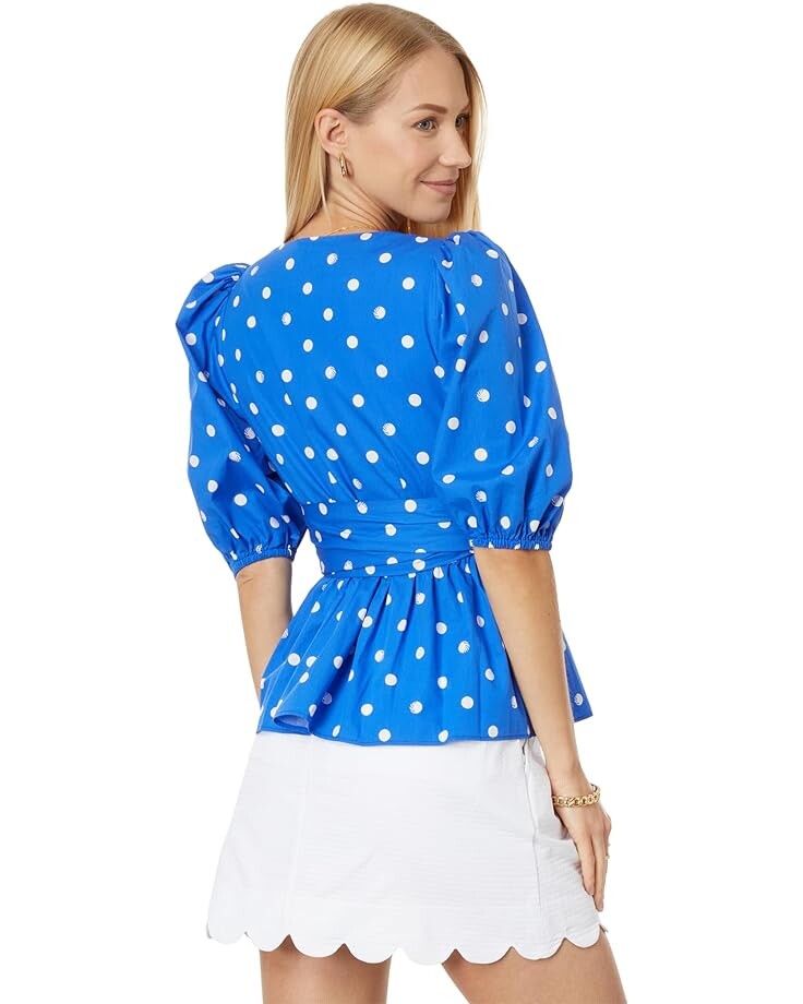 Топ Lilly Pulitzer Kara Cotton Wrap Top, цвет Blue Grotto Hotter Spot
Топ Lilly Pulitzer Kara Cotton Wrap Top, цвет Blue Grotto Hotter Spot