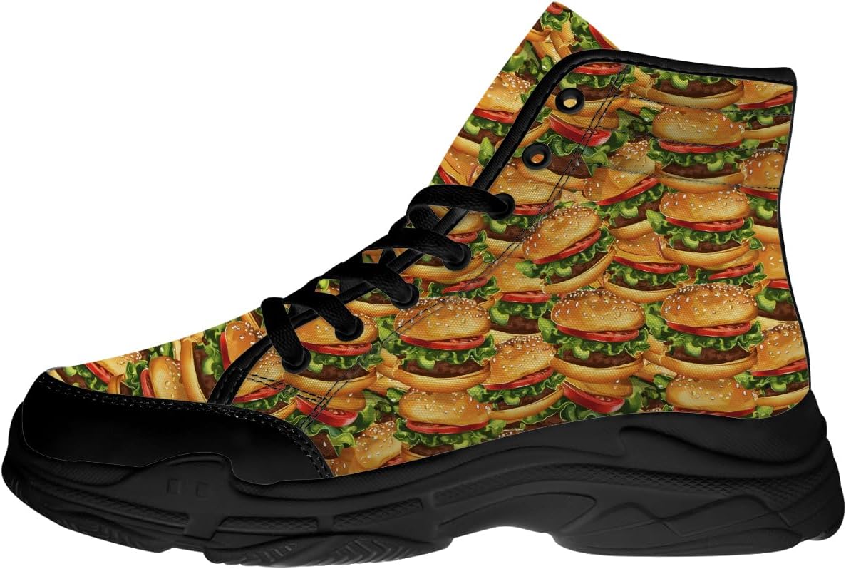 Высокие кеды с принтом гамбургера для мужчин и женщин, кеды на шнуровке с 3D рисунком, парусиновая платформа, подарки для него и нее Generic, зеленый/коричневый
Высокие кеды с принтом гамбургера для мужчин и женщин, кеды на шнуровке с 3D рисунком, парусиновая платформа, подарки для него и нее Generic, зеленый/коричневый