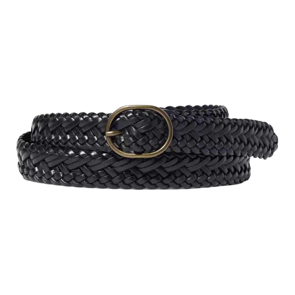 Плетёный ремень из коровьей кожи с пряжкой-шпилькой для женщин, чёрный/каштановый, ширина 2,5 см UNIQLO
Плетёный ремень из коровьей кожи с пряжкой-шпилькой для женщин, чёрный/каштановый, ширина 2,5 см UNIQLO