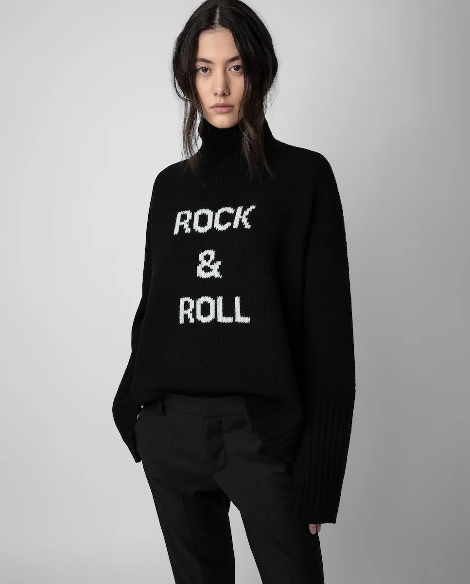 Женский свитер-водолазка Alma Rock & Roll из мериносовой шерсти Zadig & Voltaire, черный
Женский свитер-водолазка Alma Rock & Roll из мериносовой шерсти Zadig & Voltaire, черный