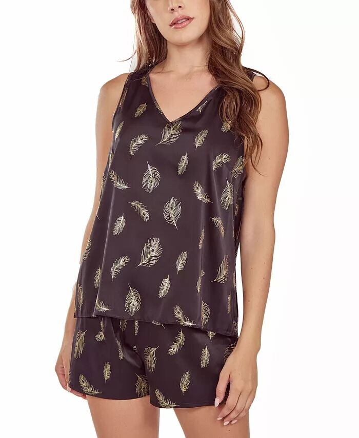 Женский шелковый пижамный комплект с принтом «Перья» iCollection, черный
Женский шелковый пижамный комплект с принтом «Перья» iCollection, черный