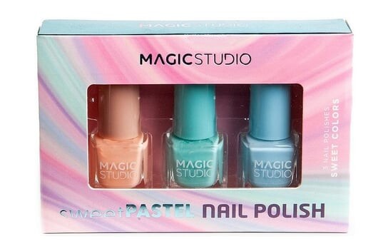 Набор лаков для ногтей, 3 шт. Magic Studio, Sweet Pastel
Набор лаков для ногтей, 3 шт. Magic Studio, Sweet Pastel