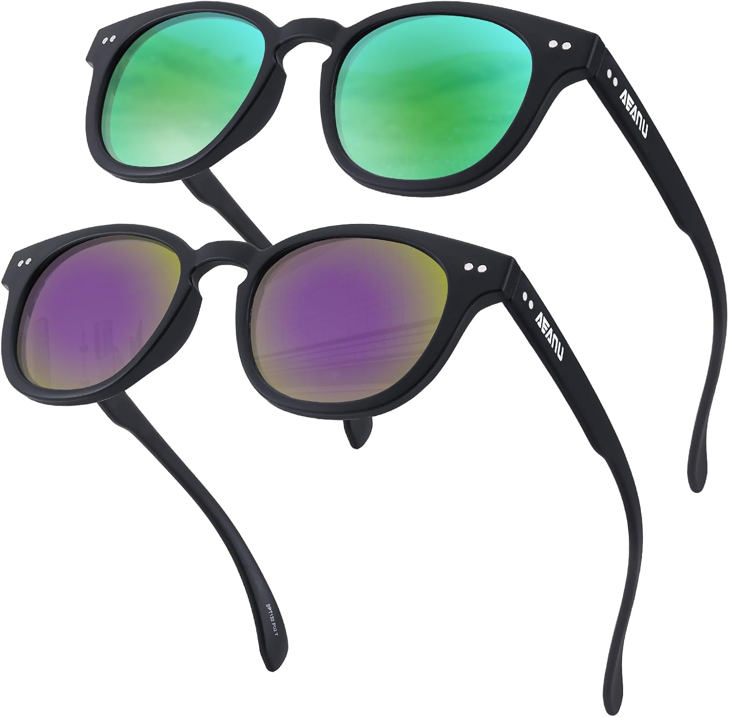 Поляризованные солнцезащитные очки для подростков – линзы UV400 с цветным зеркальным покрытием, матовая круглая оправа, для маленьких лиц – для велоспорта и активного отдыха AEANU, 2pack - Green/Purple
Поляризованные солнцезащитные очки для подростков – линзы UV400 с цветным зеркальным покрытием, матовая круглая оправа, для маленьких лиц – для велоспорта и активного отдыха AEANU, 2pack - Green/Purple