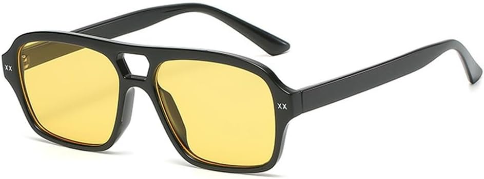 Ретро-солнцезащитные очки с двойной перемычкой для женщин, квадратной формы, модные очки с градиентным переходом цвета, трендовые мужские солнцезащитные очки с линзами Ocean Lens UV400 WNCKSQ, Black Yellow
Ретро-солнцезащитные очки с двойной перемычкой для женщин, квадратной формы, модные очки с градиентным переходом цвета, трендовые мужские солнцезащитные очки с линзами Ocean Lens UV400 WNCKSQ, Black Yellow