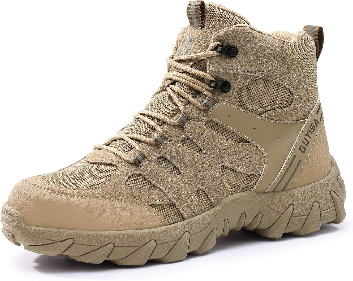 Ботинки KGJIANDA с стальным носком для мужчин, дышащие высокие ботинки, легкая и неразрушаемая защитная обувь для промышленности и строительства, коричневый
Ботинки KGJIANDA с стальным носком для мужчин, дышащие высокие ботинки, легкая и неразрушаемая защитная обувь для промышленности и строительства, коричневый