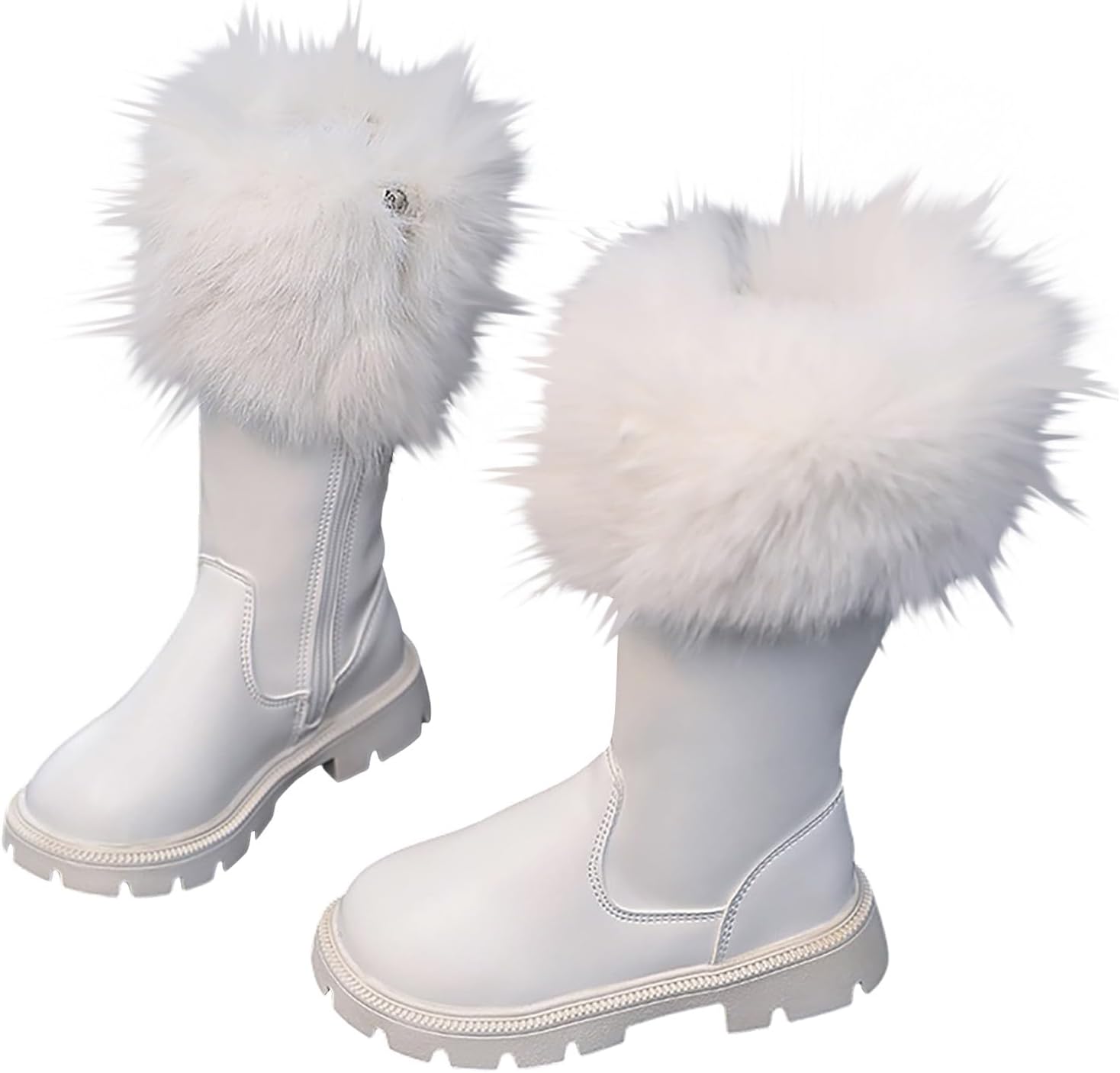 Детские сапожки для девочек с меховой подкладкой, кожаные, водонепроницаемые, утепленные зимние ботинки, резиновая подошва, противоскользящие, для улицы Generic, White
Детские сапожки для девочек с меховой подкладкой, кожаные, водонепроницаемые, утепленные зимние ботинки, резиновая подошва, противоскользящие, для улицы Generic, White