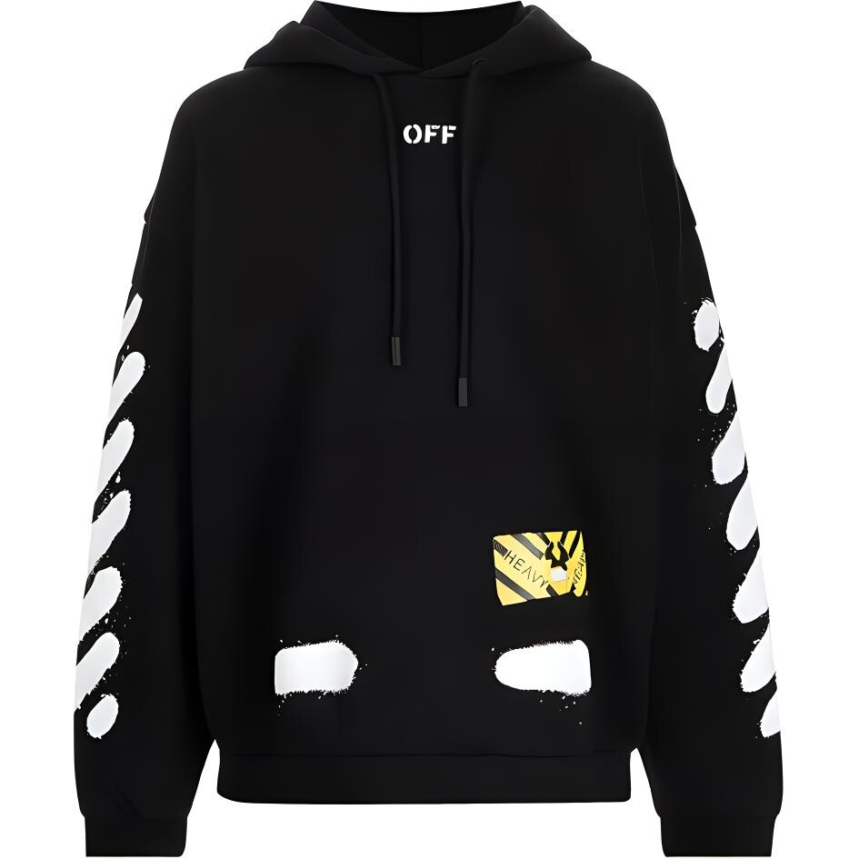 Толстовка мужская Off-White в полоску, черный 
Толстовка мужская Off-White в полоску, черный