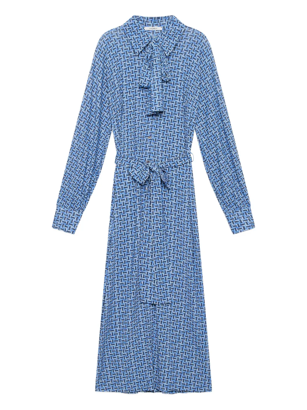 Платье миди с геометричным принтом и поясом MALIPARMI, синий
Платье миди с геометричным принтом и поясом MALIPARMI, синий