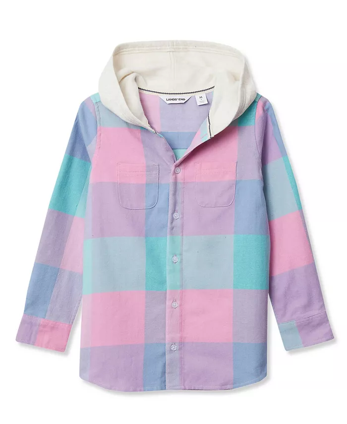 Фланелевый джемпер с капюшоном и длинными рукавами для девочек Lands' End, зеленый
Фланелевый джемпер с капюшоном и длинными рукавами для девочек Lands' End, зеленый
