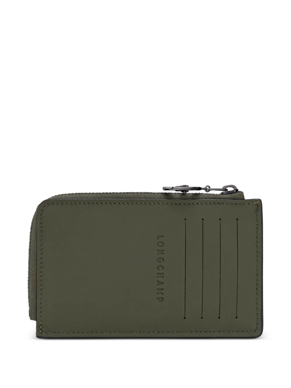 Кардхолдер с тиснением Longchamp, зеленый 
Кардхолдер с тиснением Longchamp, зеленый