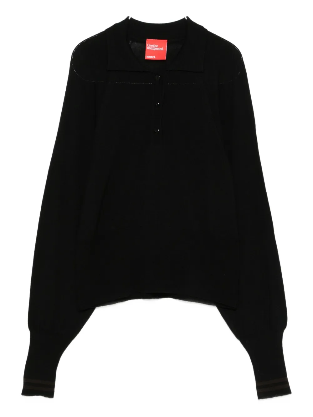 Поло на пуговицах Merci, черный
Поло на пуговицах Merci, черный
