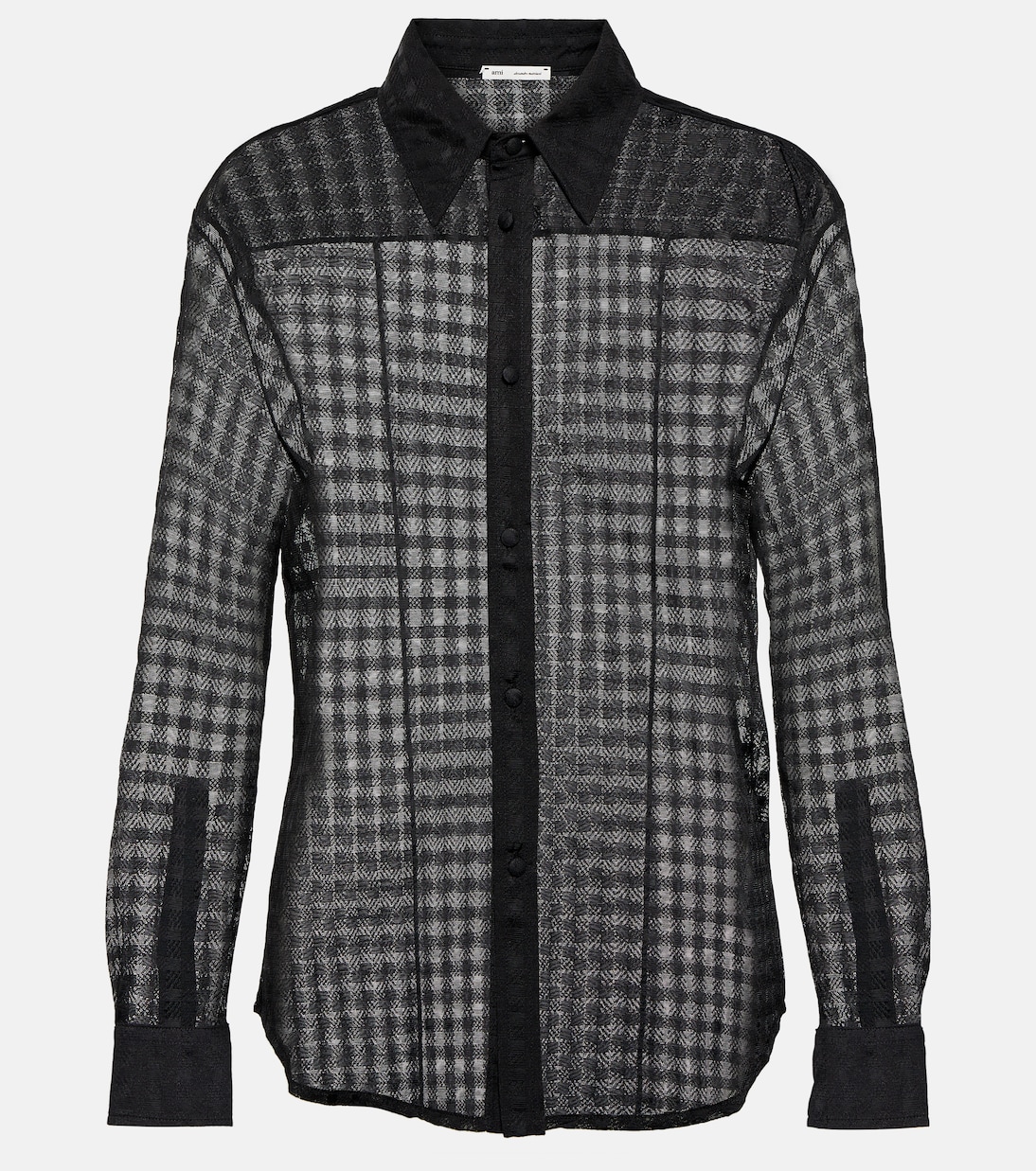 Рубашка из кружева в клетку Ami Paris, черный
Рубашка из кружева в клетку Ami Paris, черный