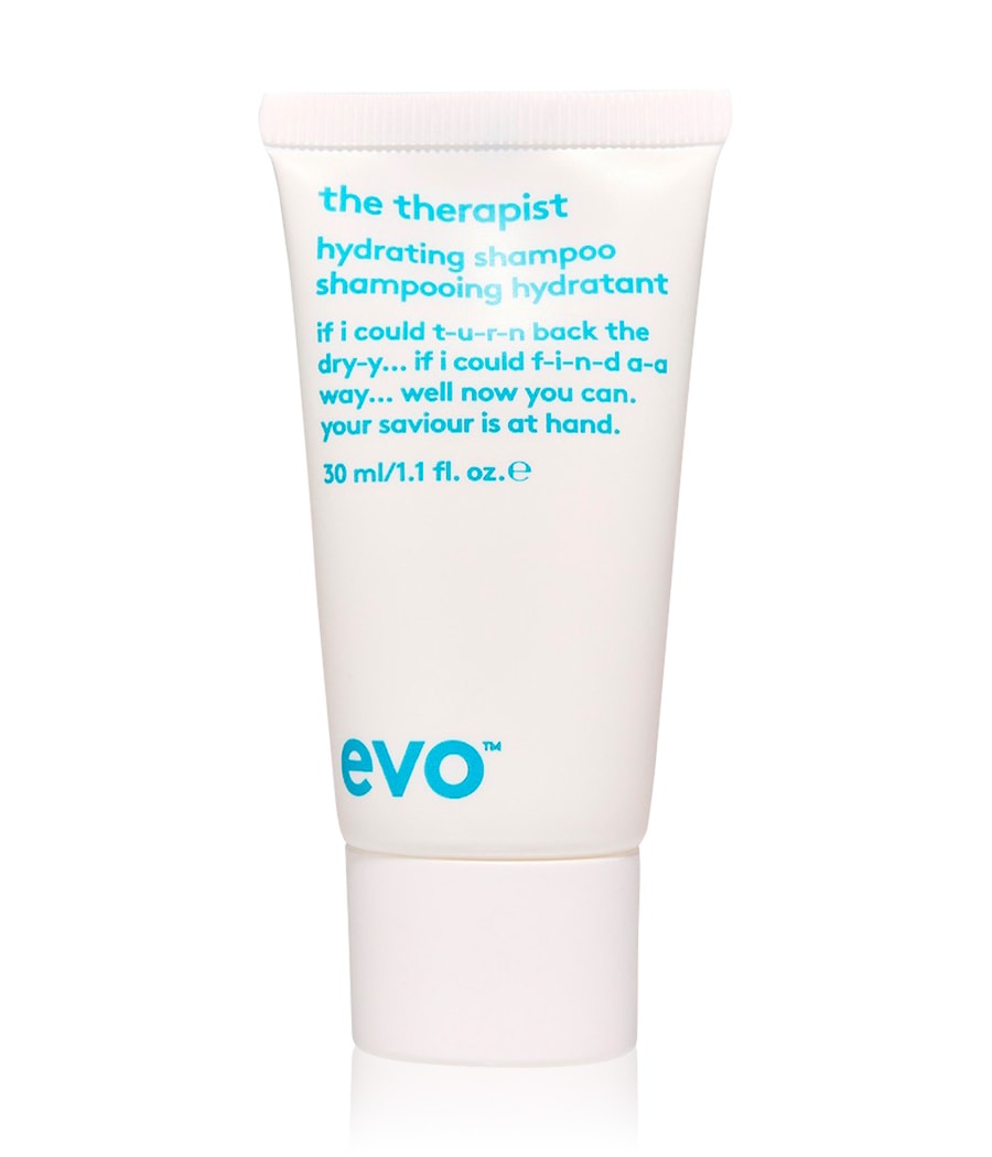 Шампунь для волос evo The Therapist Hydrating, 30 ml
Шампунь для волос evo The Therapist Hydrating, 30 ml