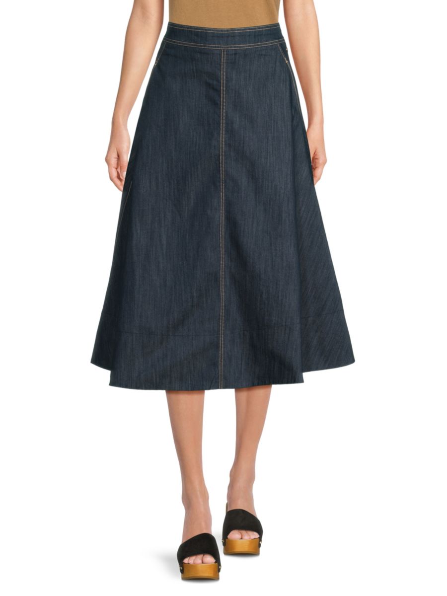 Юбка миди из эластичного хлопкового денима Tommy Hilfiger, темно-синий
Юбка миди из эластичного хлопкового денима Tommy Hilfiger, темно-синий