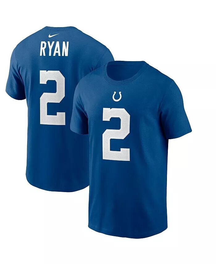 Мужская футболка с именем и номером игрока Matt Ryan Royal Indianapolis Colts Nike
Мужская футболка с именем и номером игрока Matt Ryan Royal Indianapolis Colts Nike