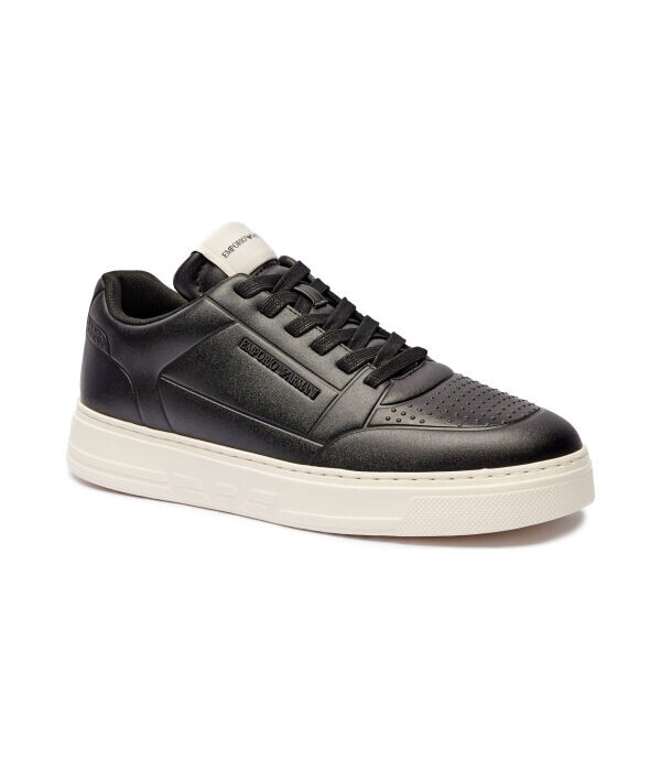 Кроссовки кожаные Emporio Armani на шнурках, черный
Кроссовки кожаные Emporio Armani на шнурках, черный