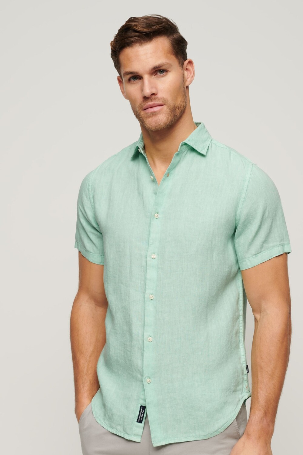 Повседневная льняная рубашка Studio с короткими рукавами Superdry, зеленый
Повседневная льняная рубашка Studio с короткими рукавами Superdry, зеленый