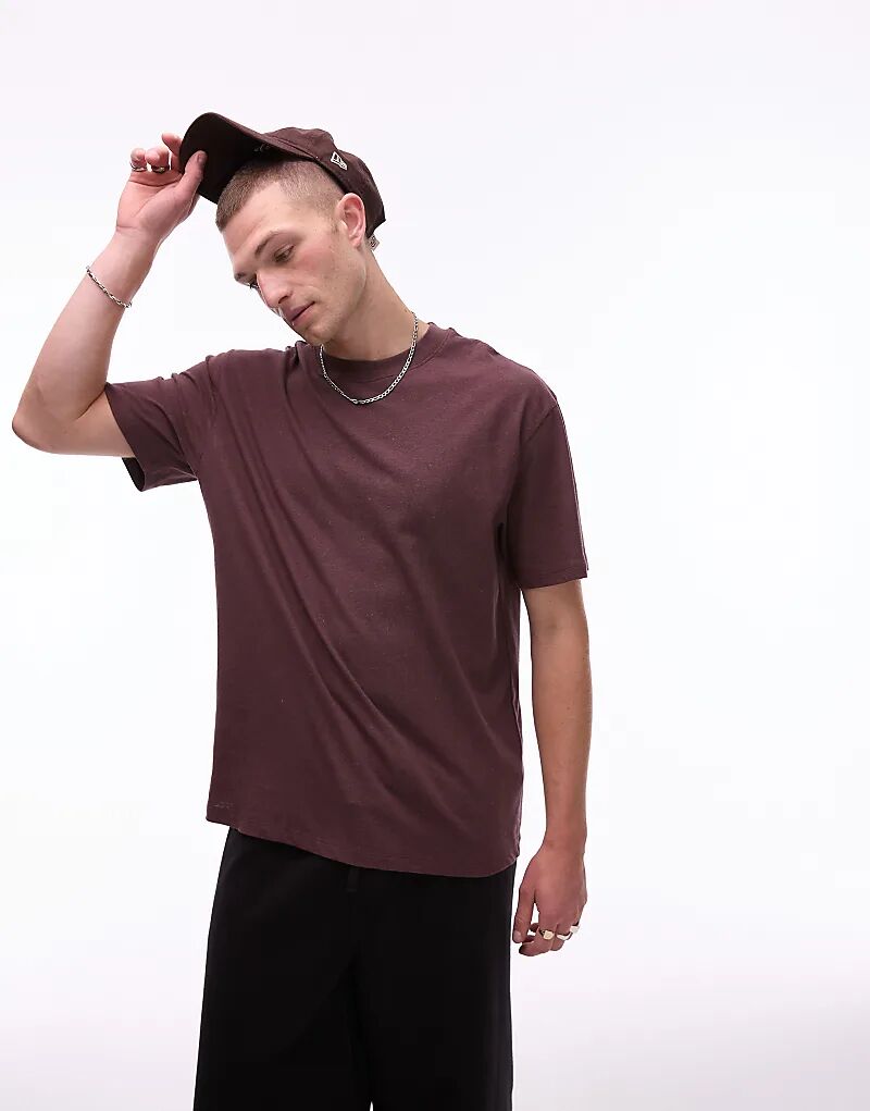 Футболка Topman свободного кроя из льняной ткани коричневого цвета
Футболка Topman свободного кроя из льняной ткани коричневого цвета
