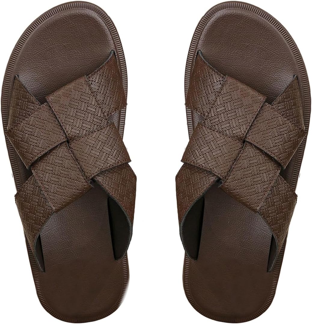 Мужские кожаные пляжные римские сандалии GORGLITTER 2025, перекрещивающиеся, с открытым носком, на скользящей подошве, коричневый
Мужские кожаные пляжные римские сандалии GORGLITTER 2025, перекрещивающиеся, с открытым носком, на скользящей подошве, коричневый