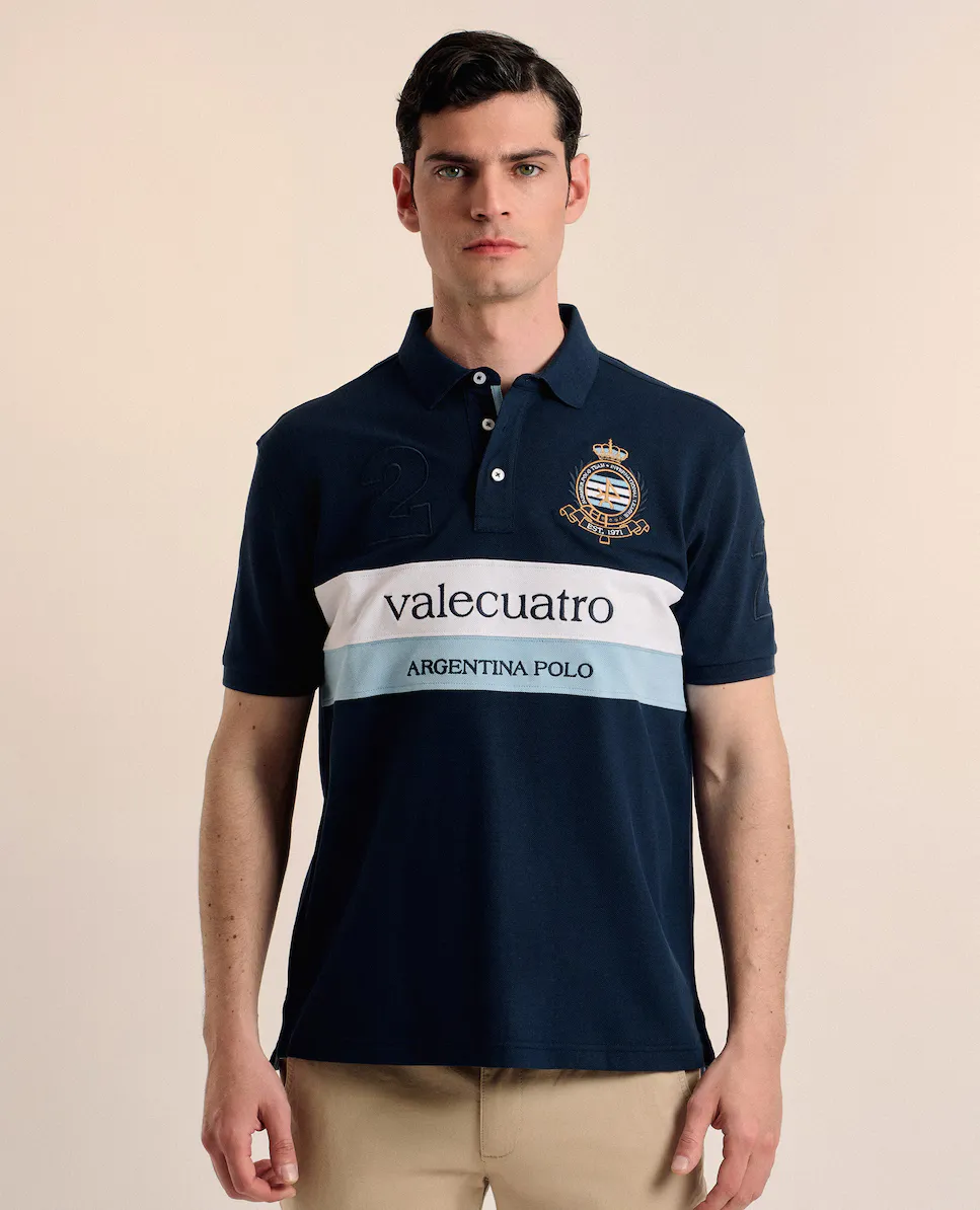 Классическая мужская поло из пике с коротким рукавом Valecuatro, темно-синий
Классическая мужская поло из пике с коротким рукавом Valecuatro, темно-синий