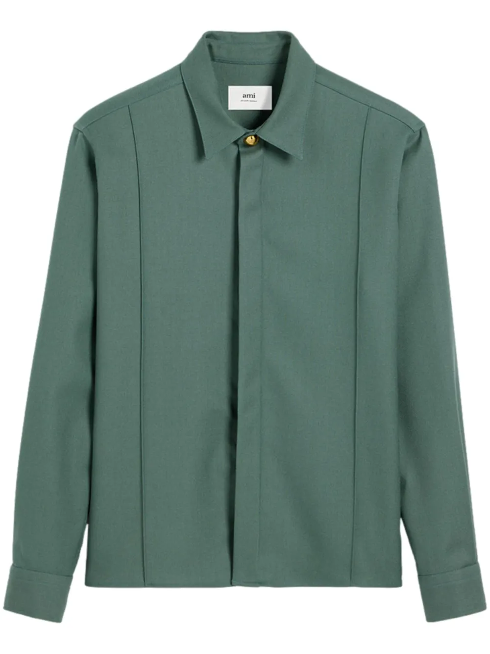 Рубашка со складками AMI Paris, зеленый
Рубашка со складками AMI Paris, зеленый
