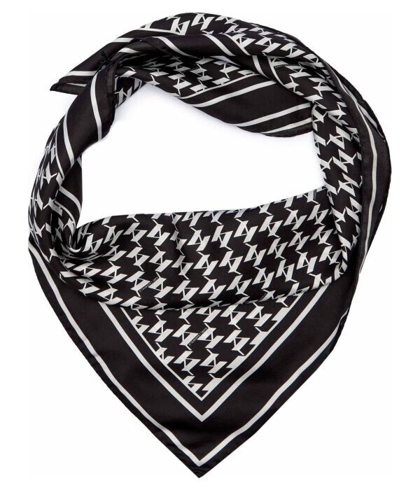 Шарф шелковый Karl Lagerfeld с монограммой, черный
Шарф шелковый Karl Lagerfeld с монограммой, черный