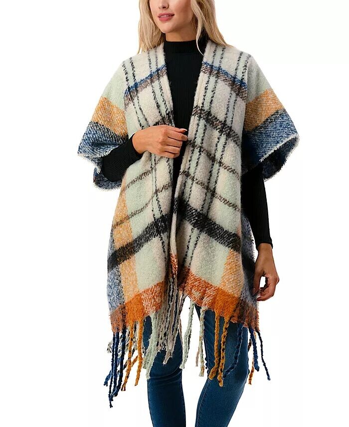 Женский открытый спереди клетчатый свитер-накидка с бахромой Marcus Adler, слоновая кость/кремовый
Женский открытый спереди клетчатый свитер-накидка с бахромой Marcus Adler, слоновая кость/кремовый