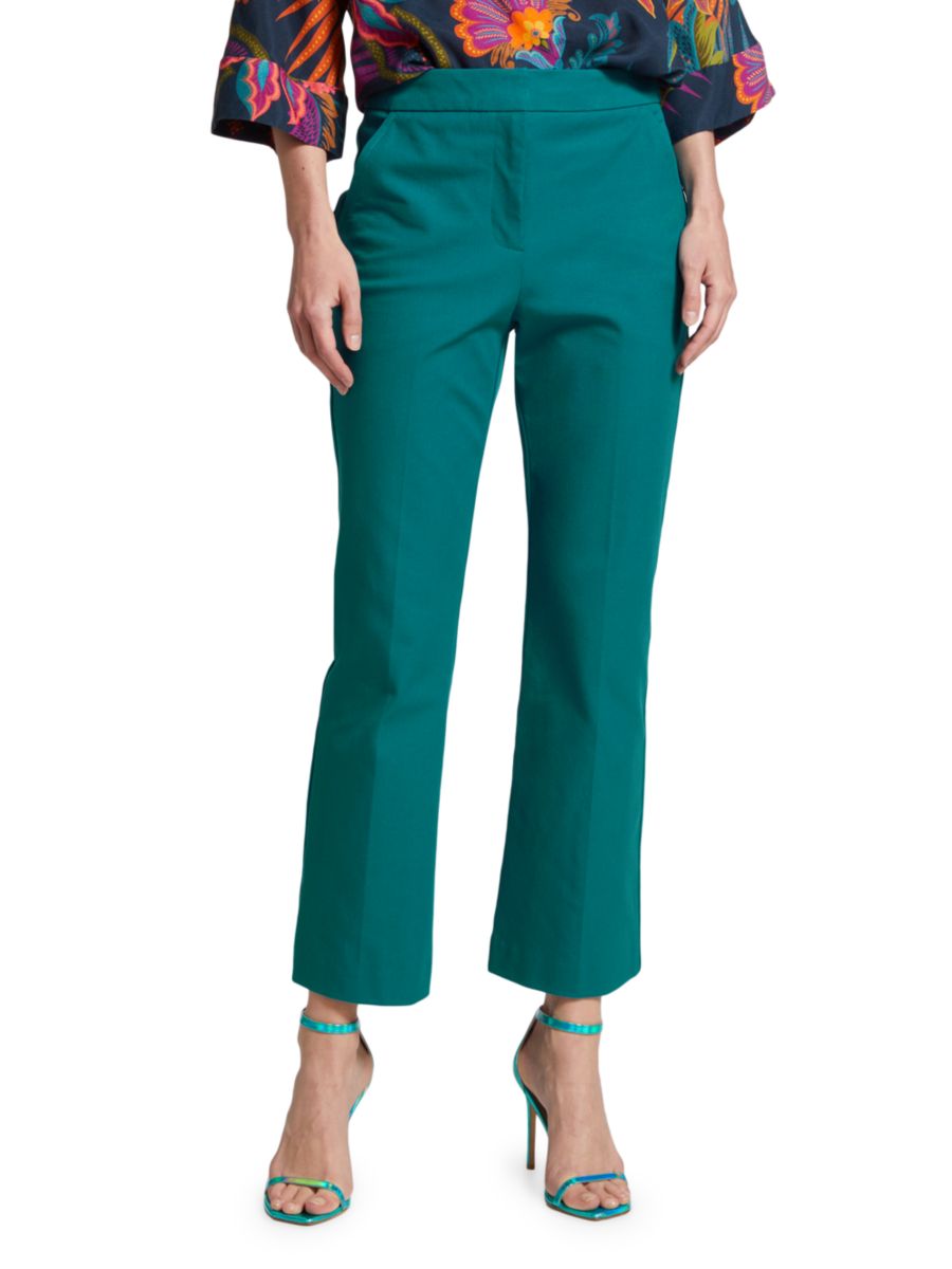 Укороченные прямые брюки Lulu Trina Turk, цвет Pool Teal
Укороченные прямые брюки Lulu Trina Turk, цвет Pool Teal