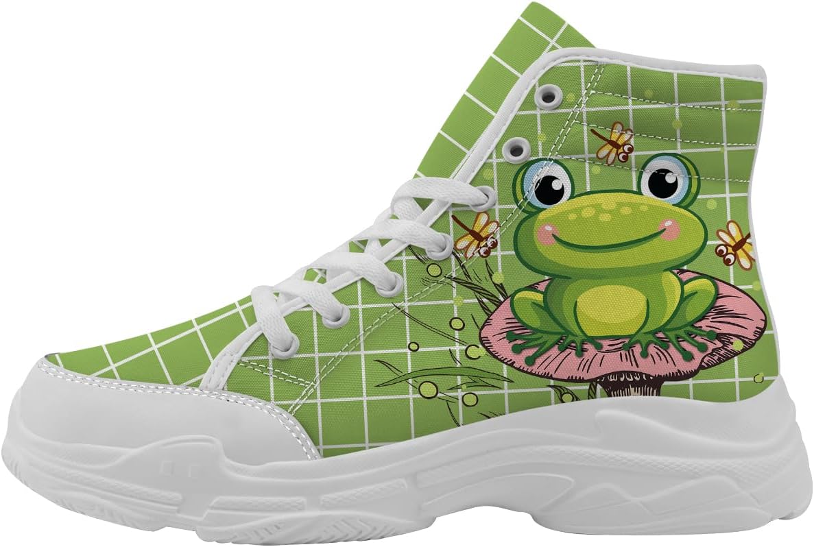 Женские высокие кеды Quorax Frog со шнуровкой, обувь из канвы, подарок для нее и для него, белый/зеленый
Женские высокие кеды Quorax Frog со шнуровкой, обувь из канвы, подарок для нее и для него, белый/зеленый