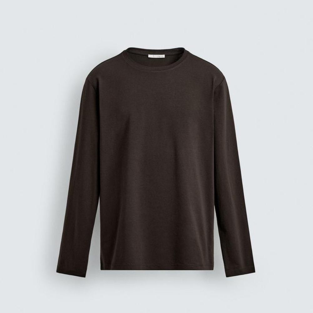 Футболка Zara Basic Slim Fit, коричневый
Футболка Zara Basic Slim Fit, коричневый