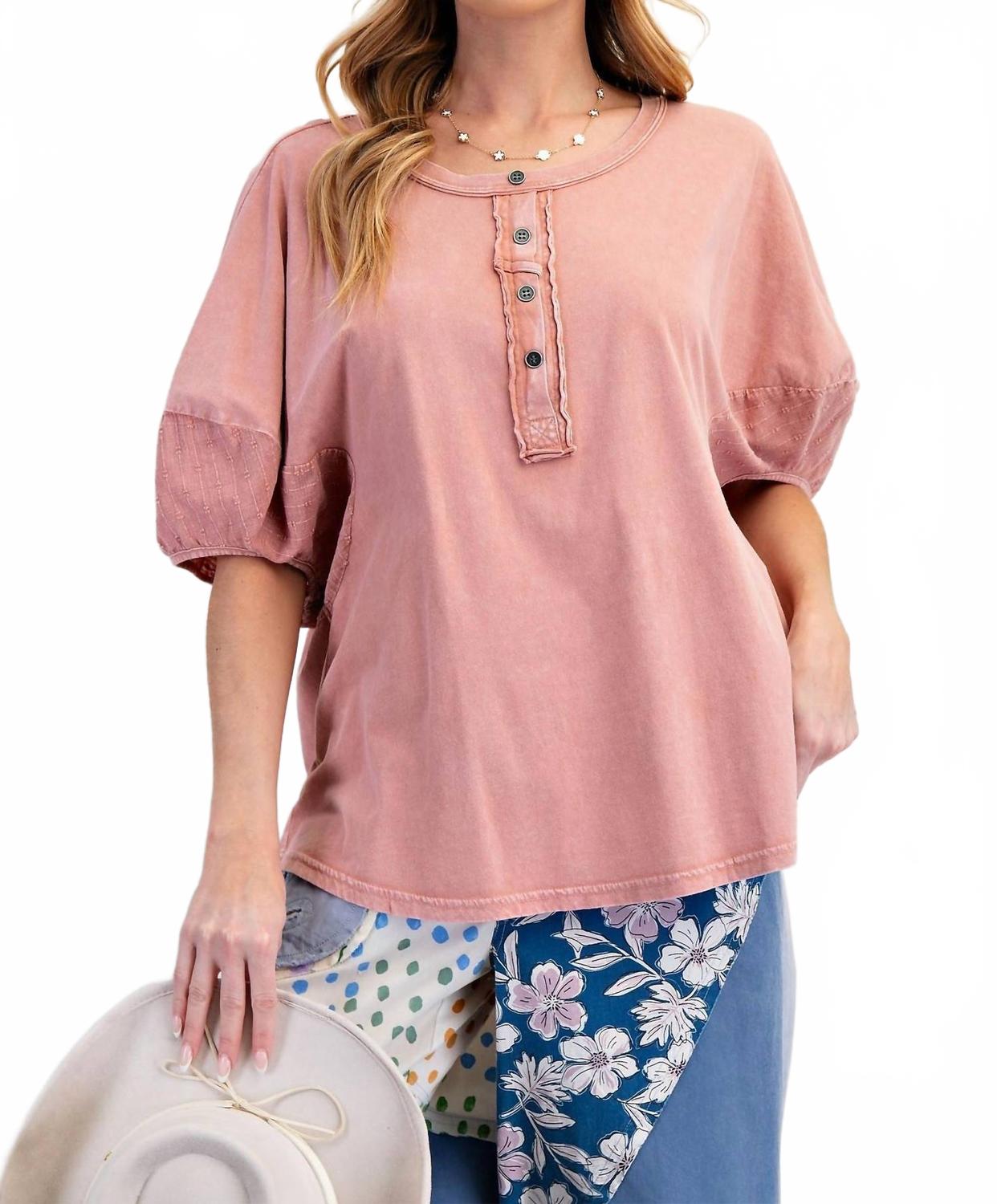 Розовый хлопковый топ с кружевной вязкой Easel
Розовый хлопковый топ с кружевной вязкой Easel