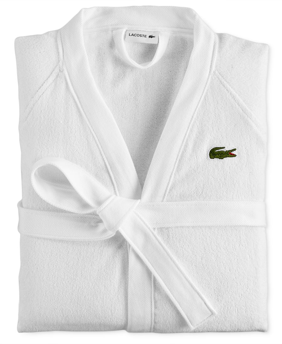 Банный халат из 100% хлопкового пике с нашивкой и логотипом Lacoste Home, белый
Банный халат из 100% хлопкового пике с нашивкой и логотипом Lacoste Home, белый