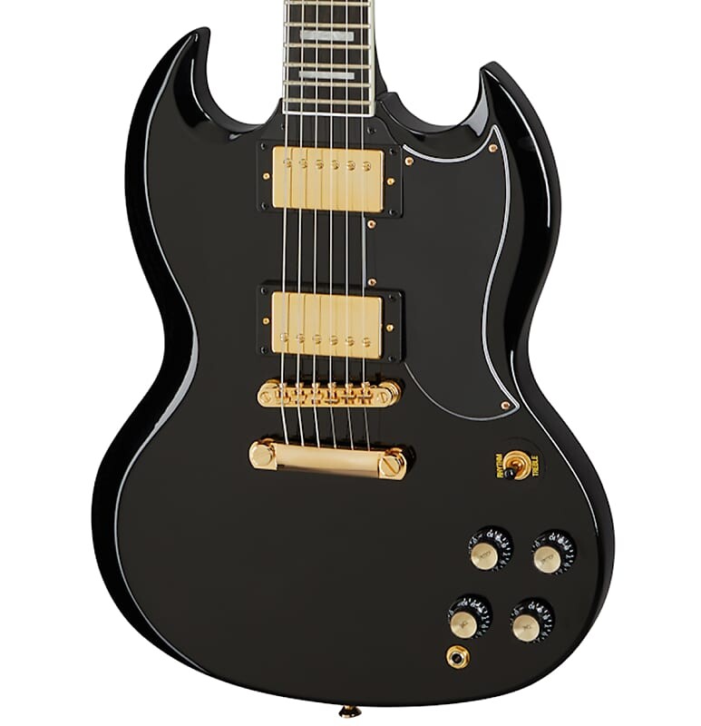 Электрогитара Epiphone SG Custom в цвете Ebony EISCEBGH1
Электрогитара Epiphone SG Custom в цвете Ebony EISCEBGH1