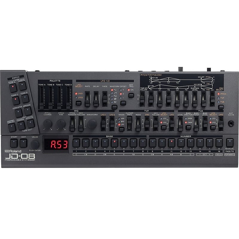Программируемый звуковой модуль синтезатора Roland JD-08 на базе JD-800 JD-08 Programmable Sound Module Based On JD-800
Программируемый звуковой модуль синтезатора Roland JD-08 на базе JD-800 JD-08 Programmable Sound Module Based On JD-800