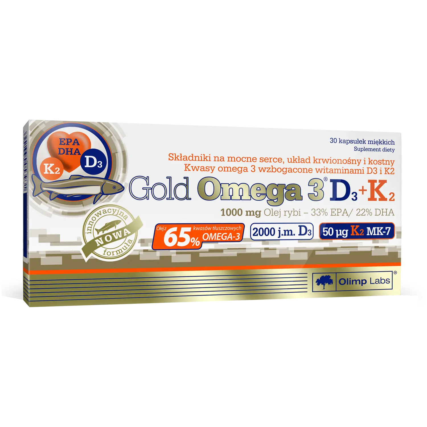 Olimp Gold Omega D3+K2 биологически активная добавка, 30 капсул/1 упаковка
Olimp Gold Omega D3+K2 биологически активная добавка, 30 капсул/1 упаковка