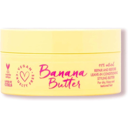 Coily Banana Butter Repair + Restore Веганский несмываемый кондиционер, не тестируется на животных, 97% натуральный увлажняющий крем для укладки волос, 200 г Umberto Giannini 
Coily Banana Butter Repair + Restore Веганский несмываемый кондиционер, не тестируется на животных, 97% натуральный увлажняющий крем для укладки волос, 200 г Umberto Giannini