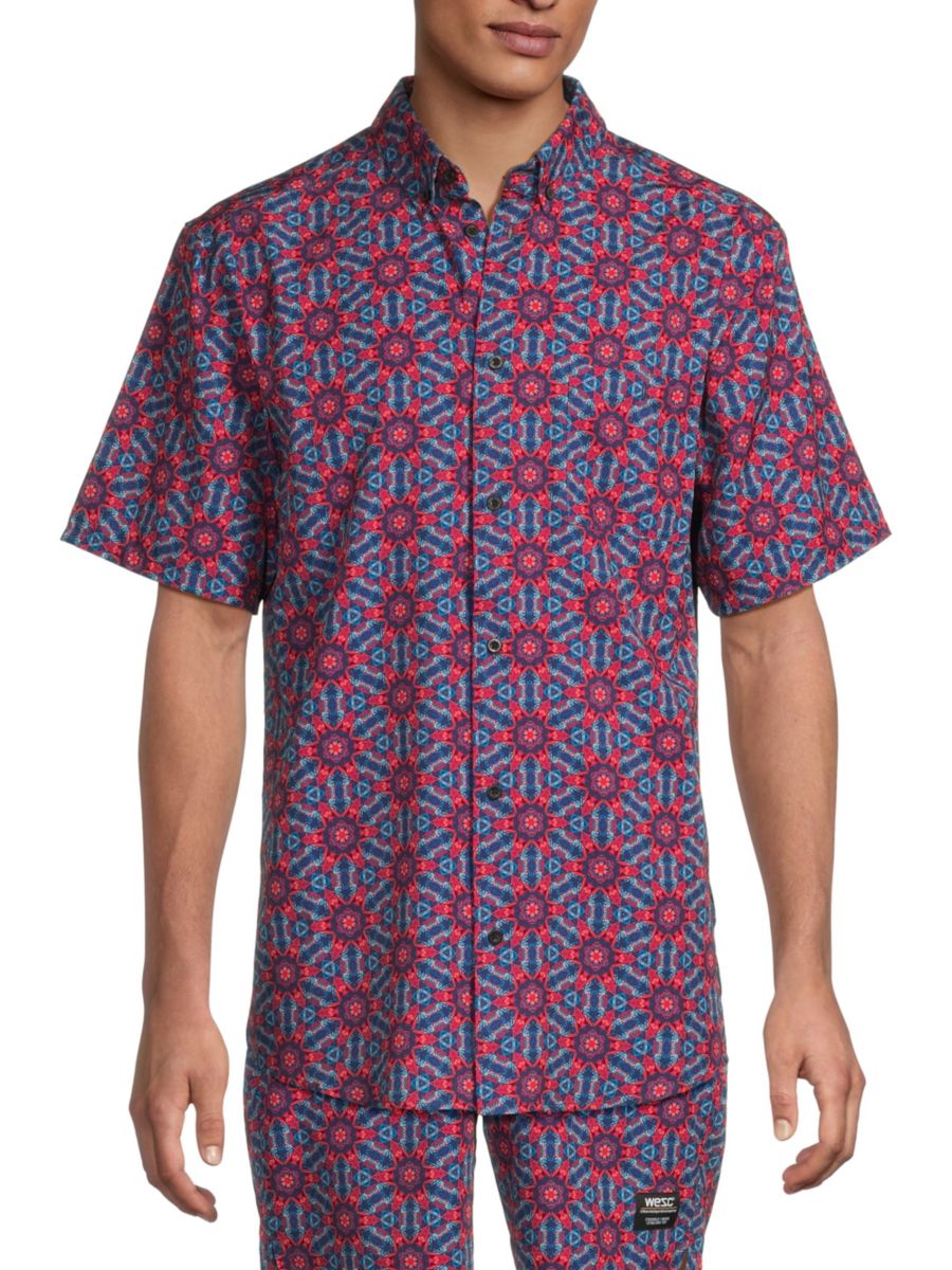 Рубашка Oden с мозаичным принтом и пуговицами спереди Wesc, цвет Red Multi
Рубашка Oden с мозаичным принтом и пуговицами спереди Wesc, цвет Red Multi