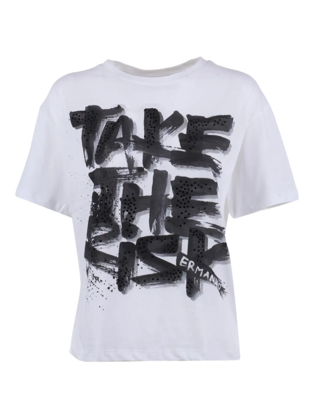 Декорированная футболка с короткими рукавами Ermanno Scervino, белый
Декорированная футболка с короткими рукавами Ermanno Scervino, белый