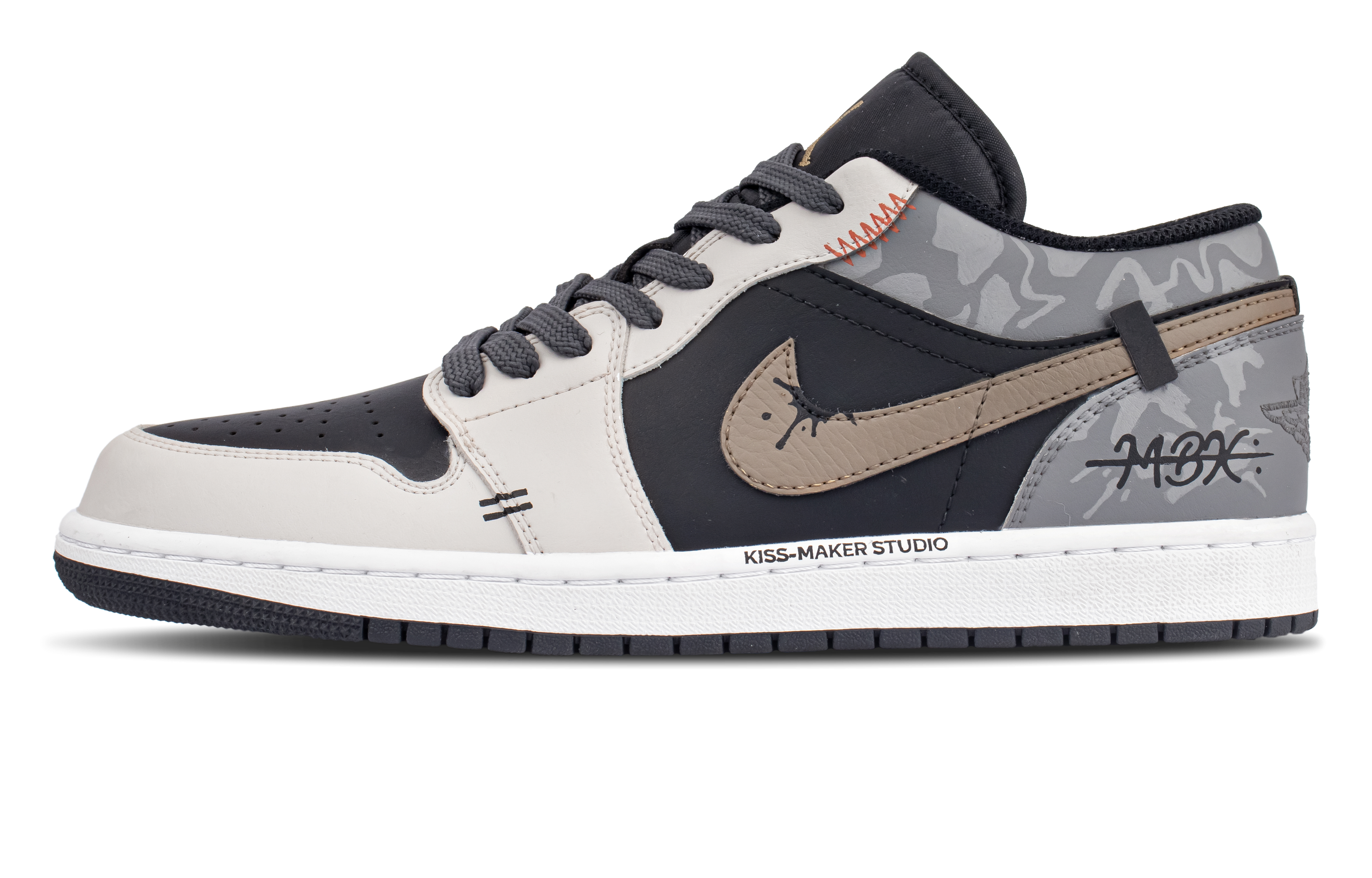 Jordan Баскетбольные кроссовки Air 1 Low, винтажные, мужские, черно-серые
Jordan Баскетбольные кроссовки Air 1 Low, винтажные, мужские, черно-серые